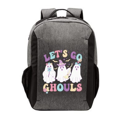 Funny Halloween Ghost Lets Go Ghouls Groovy Great Gift Vector Backpack
