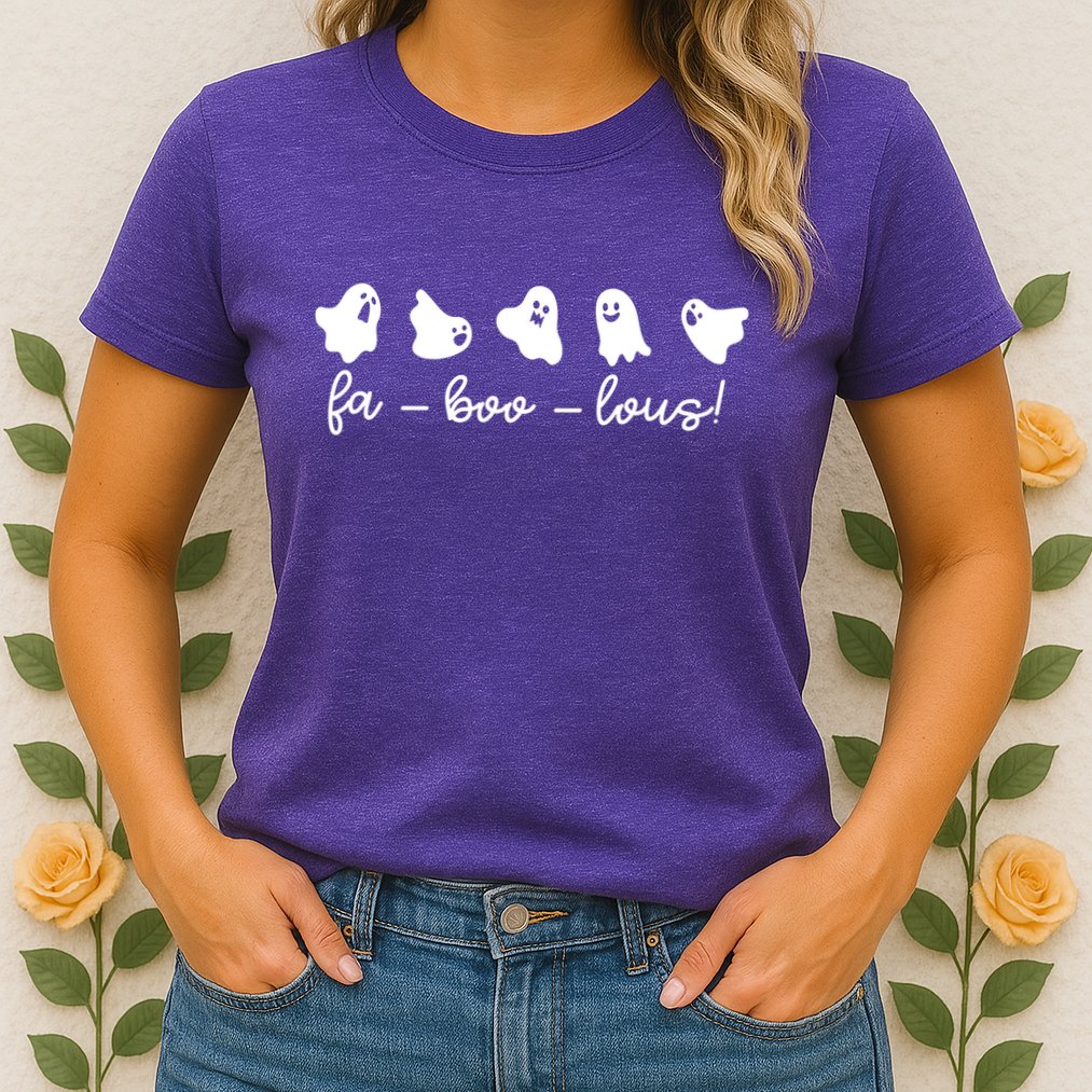 Faboolous Halloween Ghosts Cute Womens T-Shirt