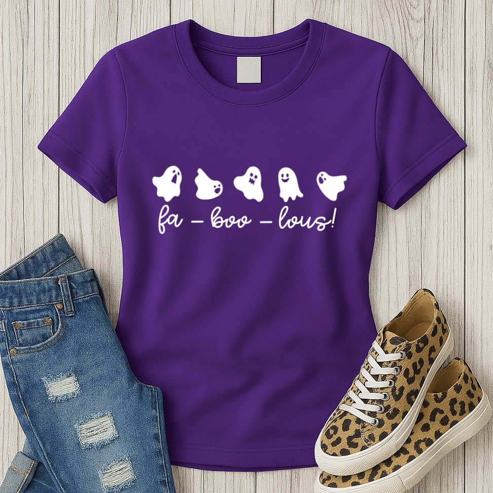 Faboolous Halloween Ghosts Cute Womens T-Shirt