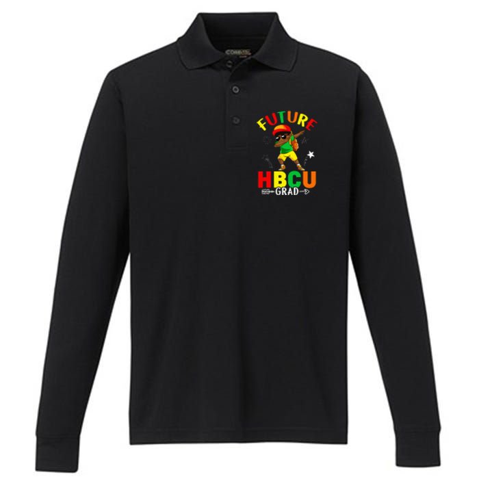 Future HBCU Grad Graduation HBCU Future College Student Performance Long Sleeve Polo