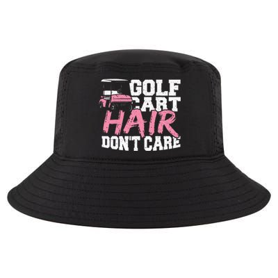 Funny Hair Golf Cart Hair Don't Care Golfing Cool Comfort Performance Bucket Hat