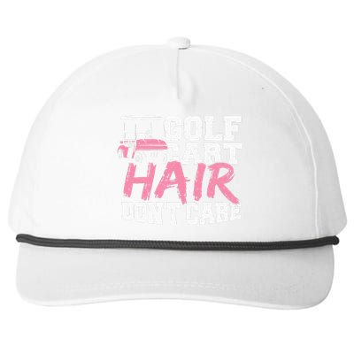 Funny Hair Golf Cart Hair Don't Care Golfing Snapback Five-Panel Rope Hat