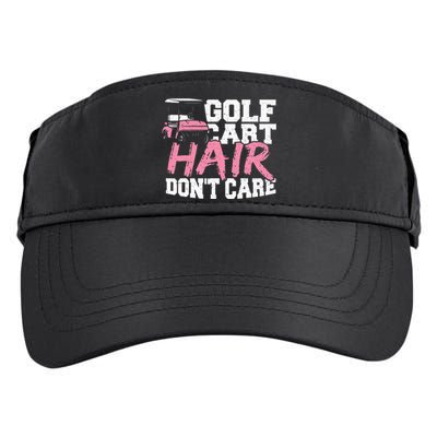 Funny Hair Golf Cart Hair Don't Care Golfing Adult Drive Performance Visor