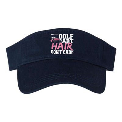 Funny Hair Golf Cart Hair Don't Care Golfing Valucap Bio-Washed Visor