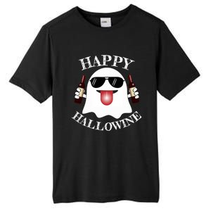 Funny Halloween Ghost Wine Ing Dad Mom Joke Gift Tall Fusion ChromaSoft Performance T-Shirt