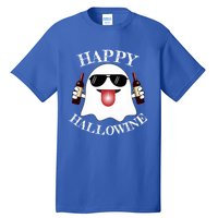 Funny Halloween Ghost Wine Ing Dad Mom Joke Gift Tall T-Shirt