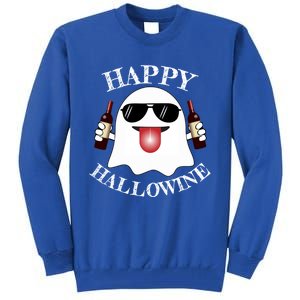 Funny Halloween Ghost Wine Ing Dad Mom Joke Gift Tall Sweatshirt