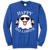 Funny Halloween Ghost Wine Ing Dad Mom Joke Gift Tall Sweatshirt