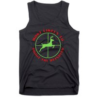 Funny Hunting Gift For Hunter Most Likely To Shoot The Reindeer Tank Top