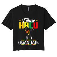 Future HBCU Graduate Afro Black  College Graduation Women's Crop Top Tee