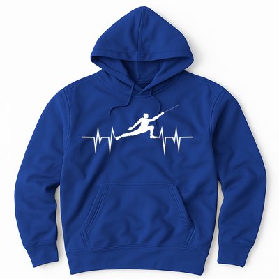 Fencing Heartbeat Gift Fence Sport Sword Helmet Gift Hoodie