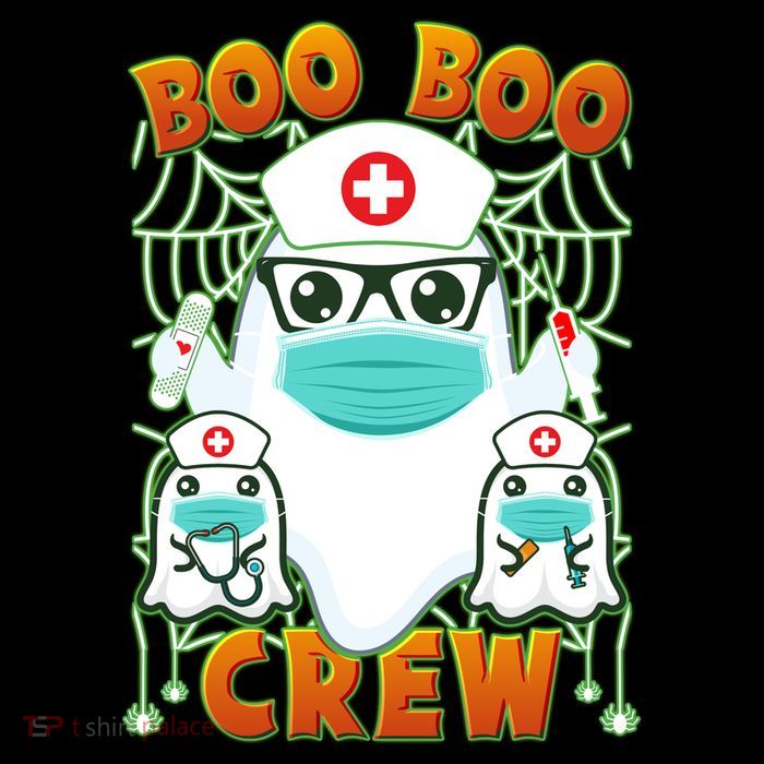 Funny Halloween Ghost Nurse Boo Boo Crew City Backpack