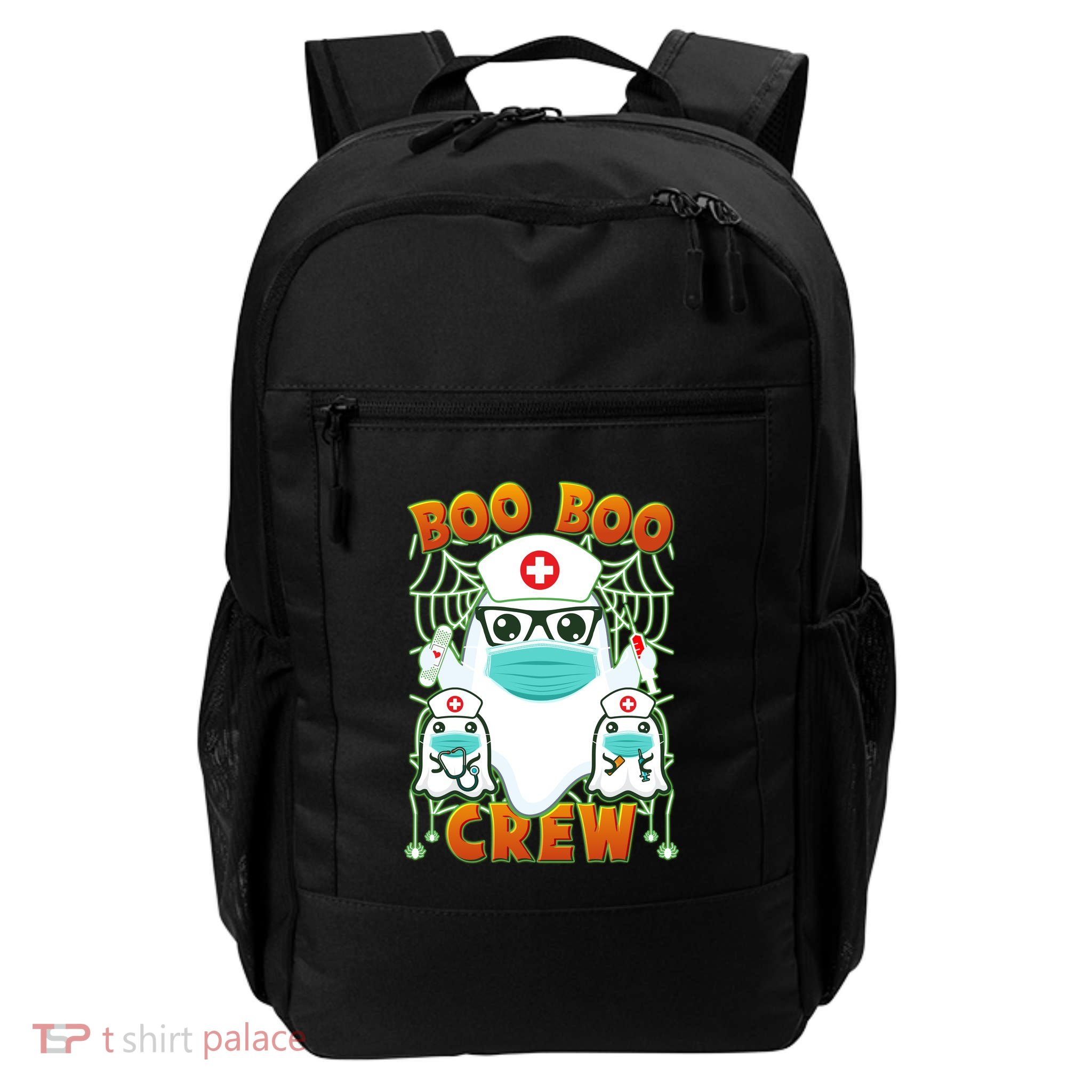 Funny Halloween Ghost Nurse Boo Boo Crew Backpack