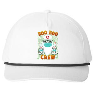 Funny Halloween Ghost Nurse Boo Boo Crew Snapback Five-Panel Rope Hat