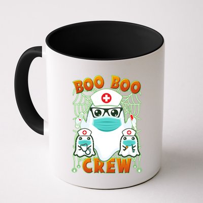 Funny Halloween Ghost Nurse Boo Boo Crew Mug