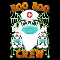 Funny Halloween Ghost Nurse Boo Boo Crew Wool Snapback Cap