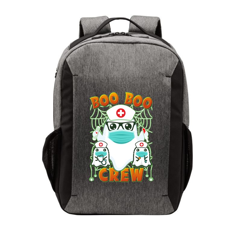 Funny Halloween Ghost Nurse Boo Boo Crew Vector Backpack