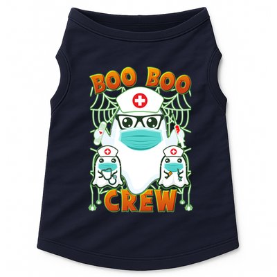Funny Halloween Ghost Nurse Boo Boo Crew Doggie Tank