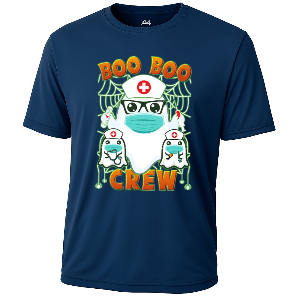 Funny Halloween Ghost Nurse Boo Boo Crew Performance Shirt