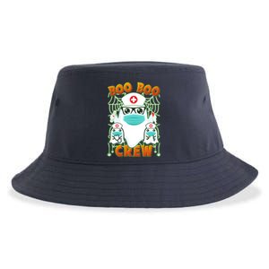 Funny Halloween Ghost Nurse Boo Boo Crew Sustainable Bucket Hat