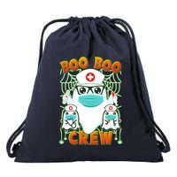 Funny Halloween Ghost Nurse Boo Boo Crew Drawstring Bag