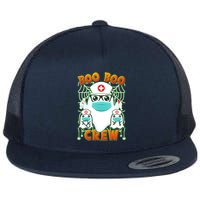 Funny Halloween Ghost Nurse Boo Boo Crew Flatbill Hat
