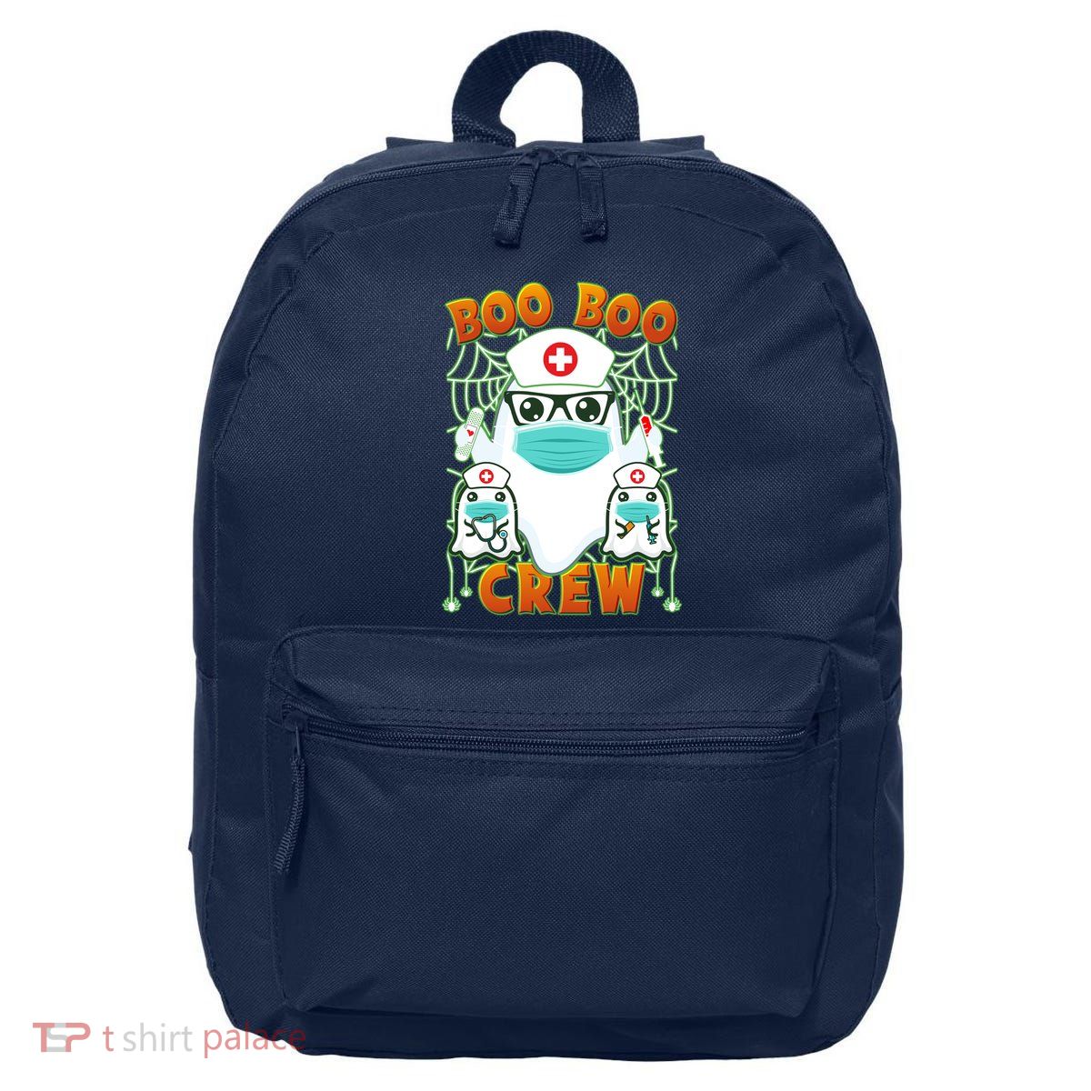 Funny Halloween Ghost Nurse Boo Boo Crew 16 in Basic Backpack
