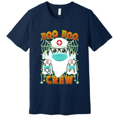 Funny Halloween Ghost Nurse Boo Boo Crew Premium T-Shirt