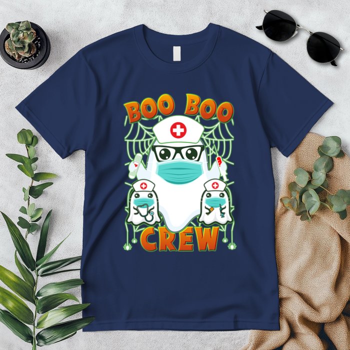 Funny Halloween Ghost Nurse Boo Boo Crew Premium T-Shirt