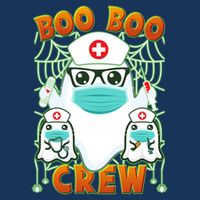Funny Halloween Ghost Nurse Boo Boo Crew Premium T-Shirt