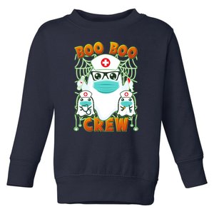 Funny Halloween Ghost Nurse Boo Boo Crew Toddler Sweatshirt