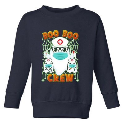 Funny Halloween Ghost Nurse Boo Boo Crew Toddler Sweatshirt