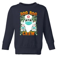 Funny Halloween Ghost Nurse Boo Boo Crew Toddler Sweatshirt