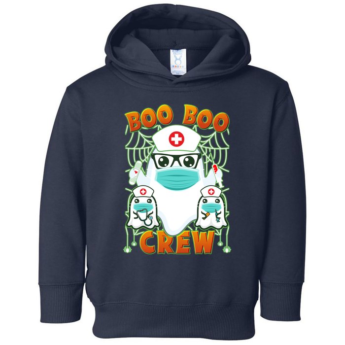 Funny Halloween Ghost Nurse Boo Boo Crew Toddler Hoodie