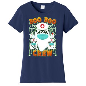 Funny Halloween Ghost Nurse Boo Boo Crew Women's T-Shirt