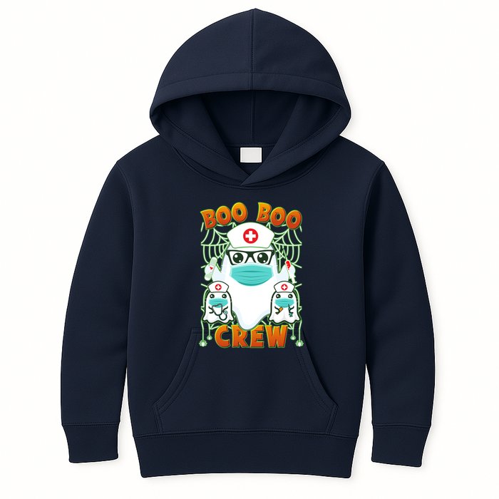 Funny Halloween Ghost Nurse Boo Boo Crew Kids Hoodie