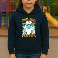 Funny Halloween Ghost Nurse Boo Boo Crew Kids Hoodie