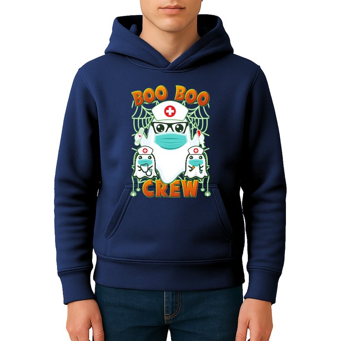 Funny Halloween Ghost Nurse Boo Boo Crew Kids Hoodie