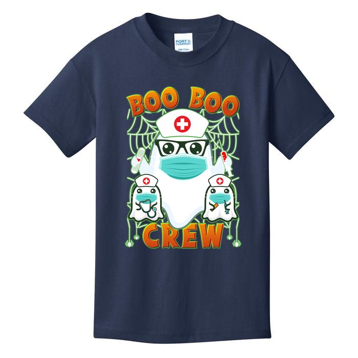 Funny Halloween Ghost Nurse Boo Boo Crew Kids T-Shirt