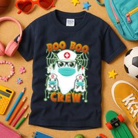 Funny Halloween Ghost Nurse Boo Boo Crew Kids T-Shirt