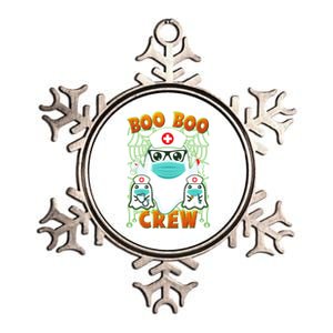 Funny Halloween Ghost Nurse Boo Boo Crew Metallic Star Ornament