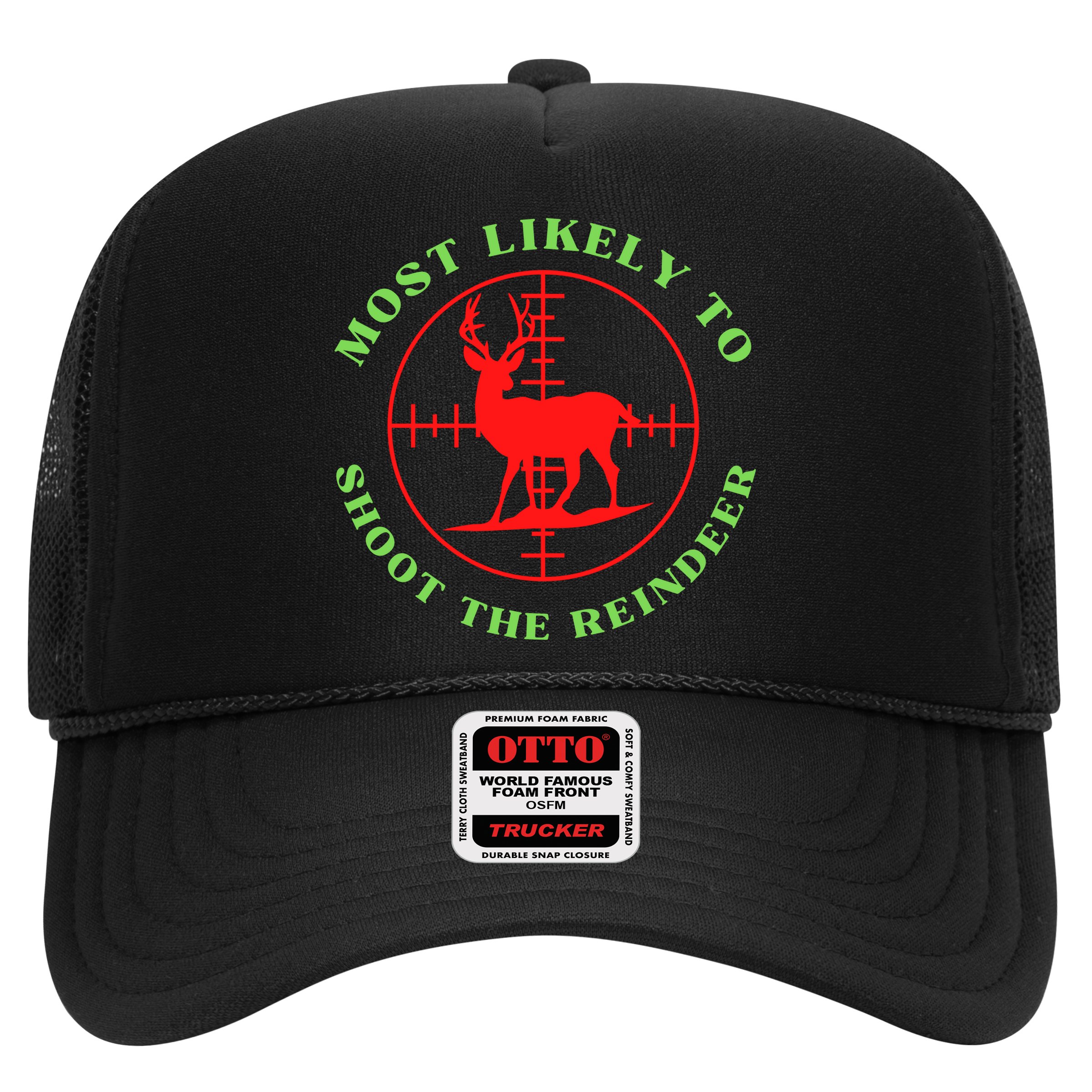 Funny Hunting Gift For Hunter Most Likely To Shoot The Reindeer Hat