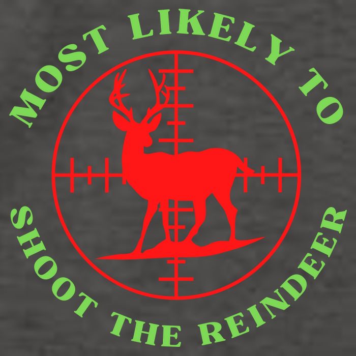 Funny Hunting Gift For Hunter Most Likely To Shoot The Reindeer Vector Backpack