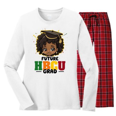 Future Hbcu Grad Girl Graduation Historically Black College Women's Long Sleeve Flannel Pajama Set 