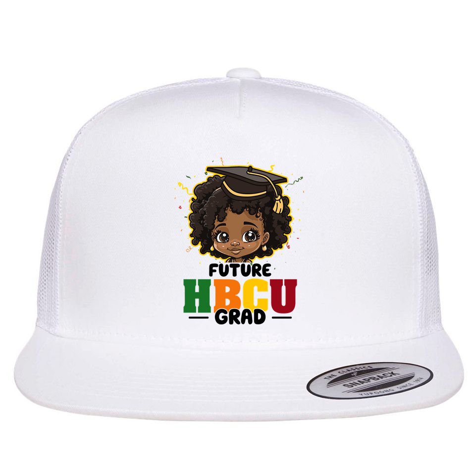 Future Hbcu Grad Girl Graduation Historically Black College Flat Bill Trucker Hat