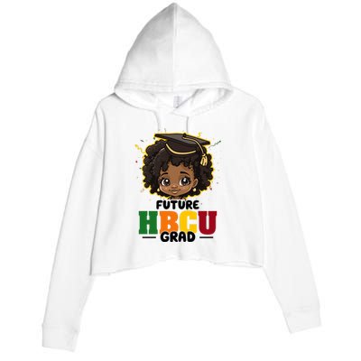 Future Hbcu Grad Girl Graduation Historically Black College Crop Fleece Hoodie