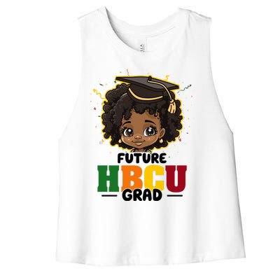 Future Hbcu Grad Girl Graduation Historically Black College Women's Racerback Cropped Tank