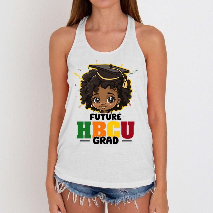 Future Hbcu Grad Girl Graduation Historically Black College Women's Knotted Racerback Tank