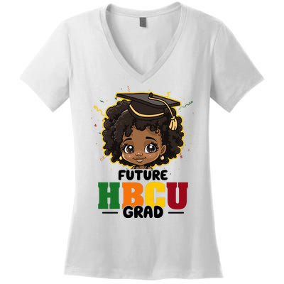 Future Hbcu Grad Girl Graduation Historically Black College Women's V-Neck T-Shirt