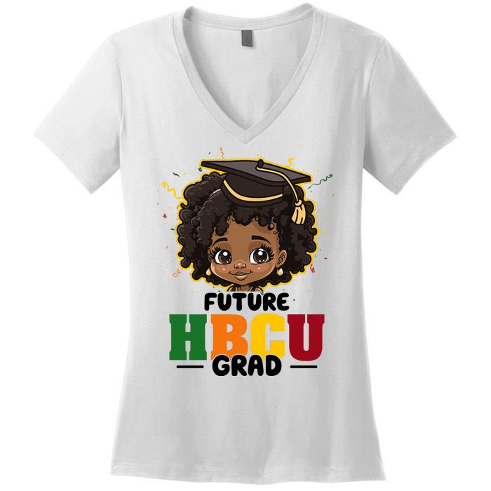 Future Hbcu Grad Girl Graduation Historically Black College Women's V-Neck T-Shirt